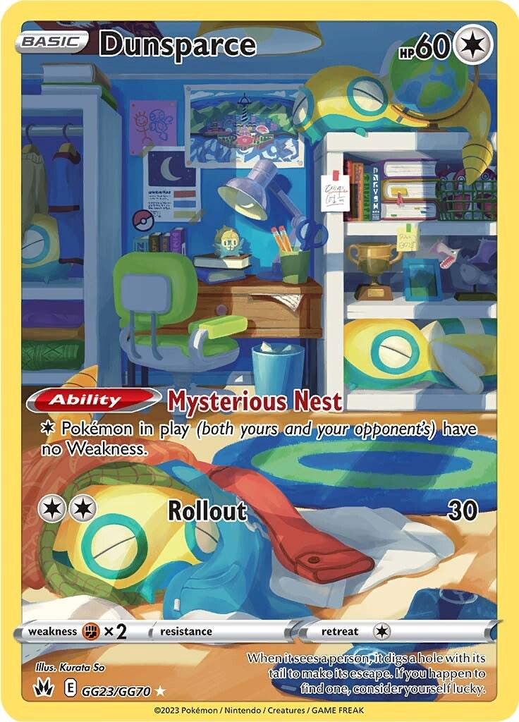 Crown Zenith Dunsparce Pokémon card